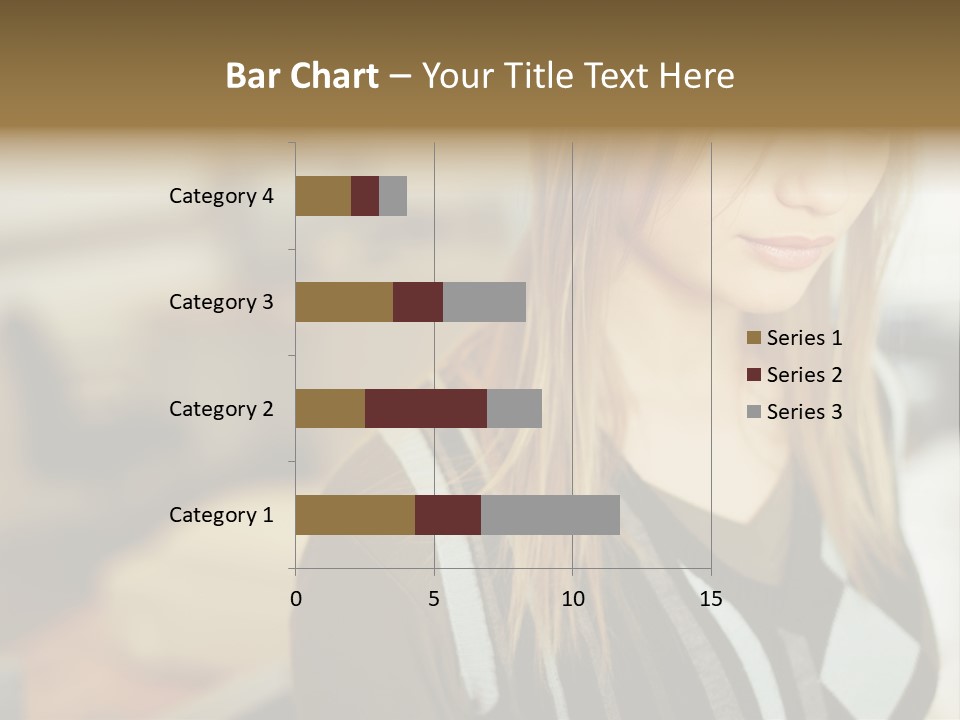 Beautiful Girl In The Office PowerPoint Template