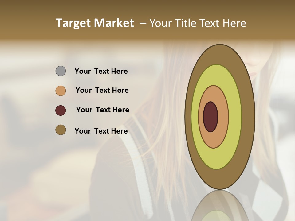 Beautiful Girl In The Office PowerPoint Template