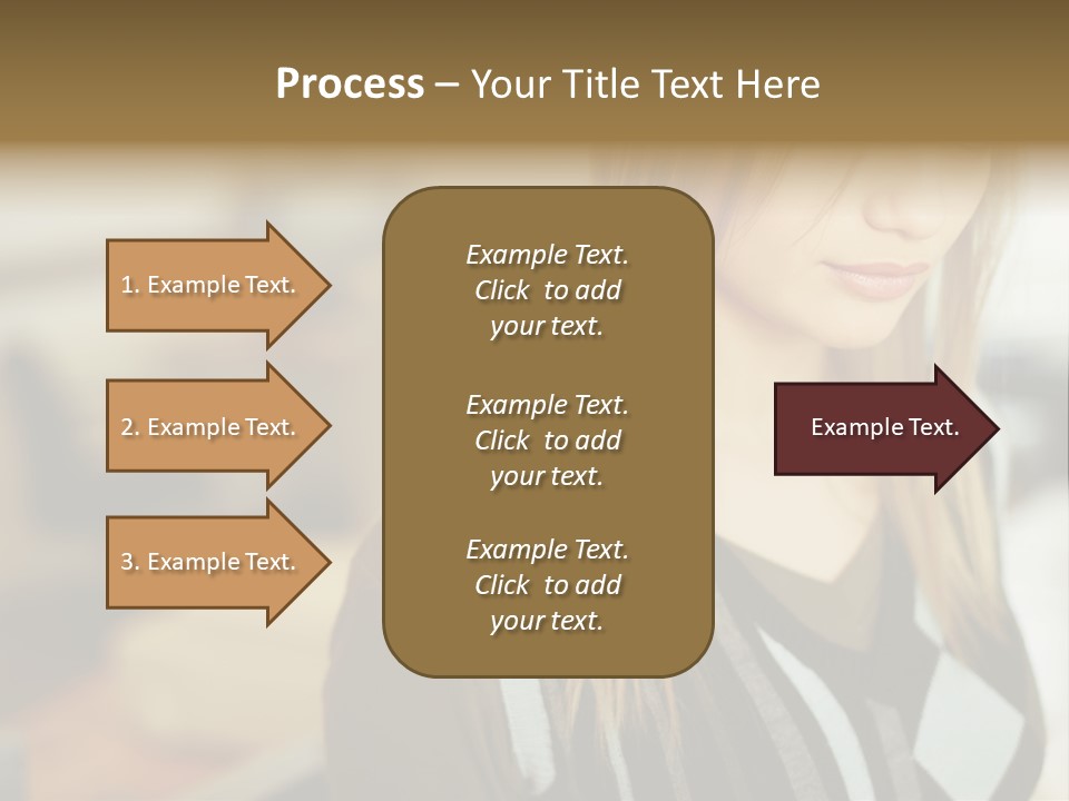 Beautiful Girl In The Office PowerPoint Template