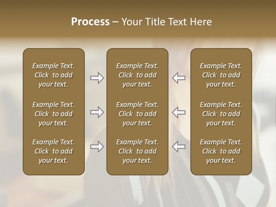 Beautiful Girl In The Office PowerPoint Template
