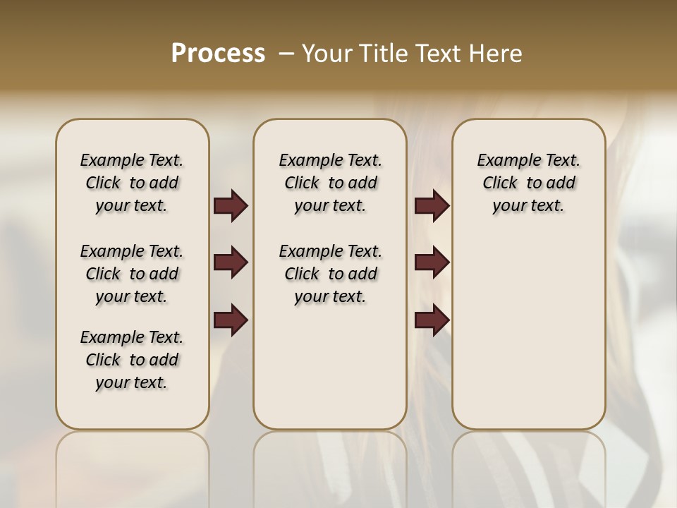 Beautiful Girl In The Office PowerPoint Template