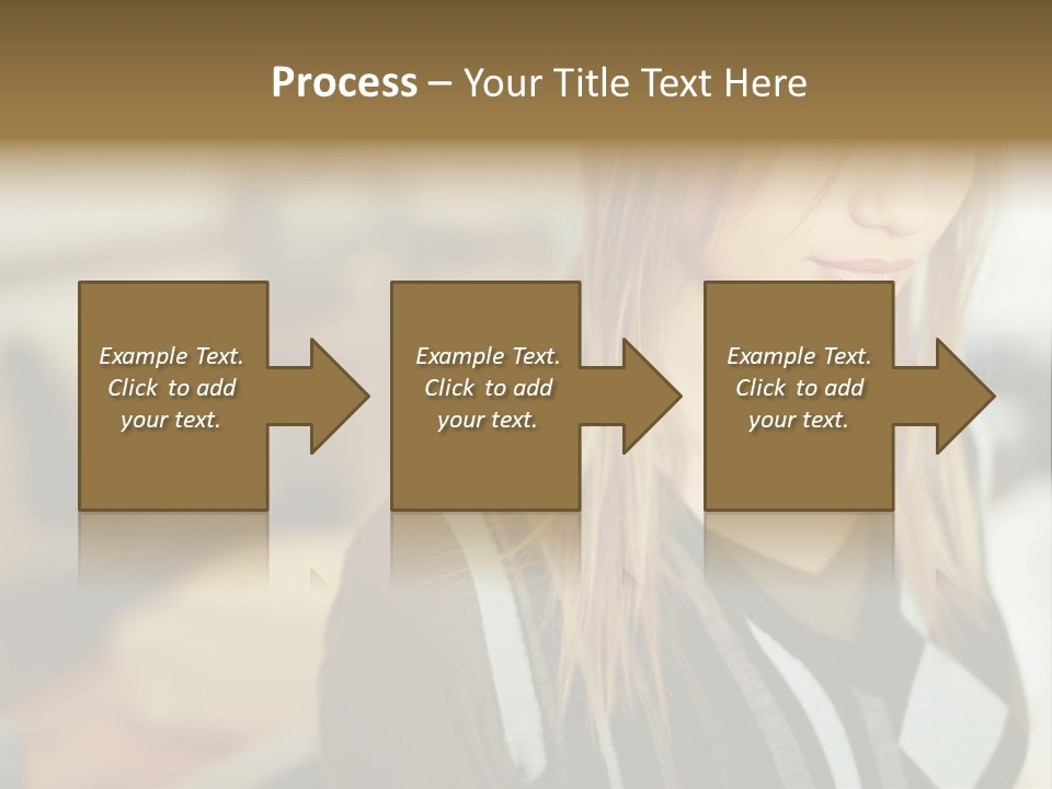 Beautiful Girl In The Office PowerPoint Template