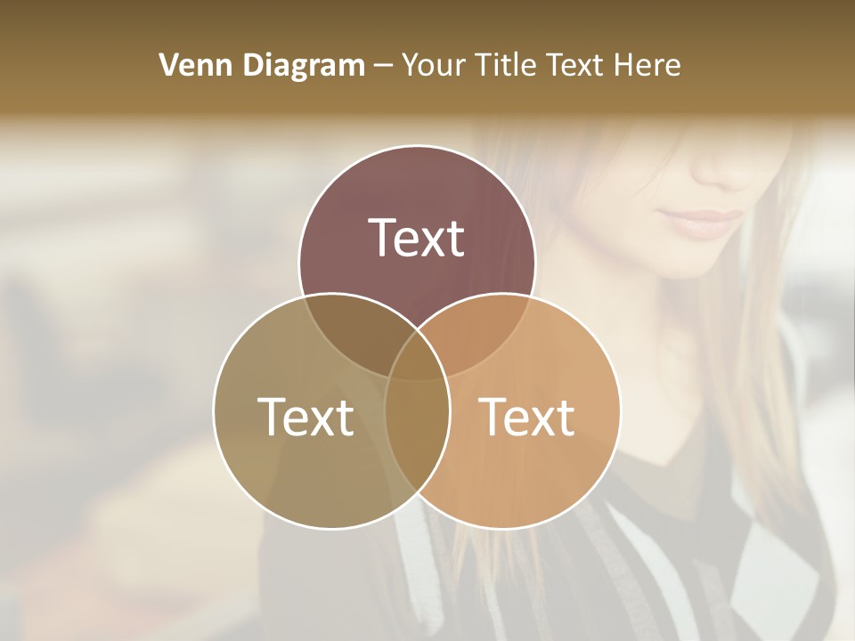 Beautiful Girl In The Office PowerPoint Template