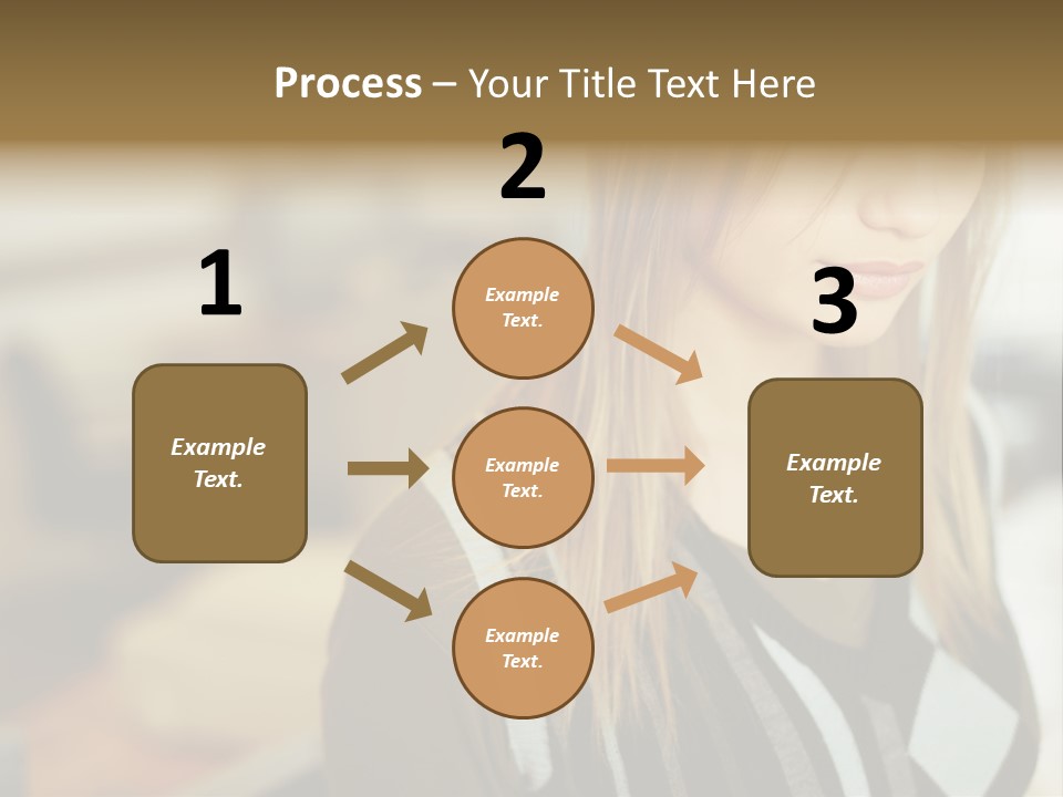 Beautiful Girl In The Office PowerPoint Template