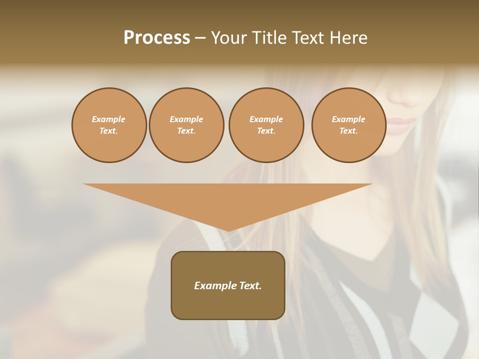 Beautiful Girl In The Office PowerPoint Template