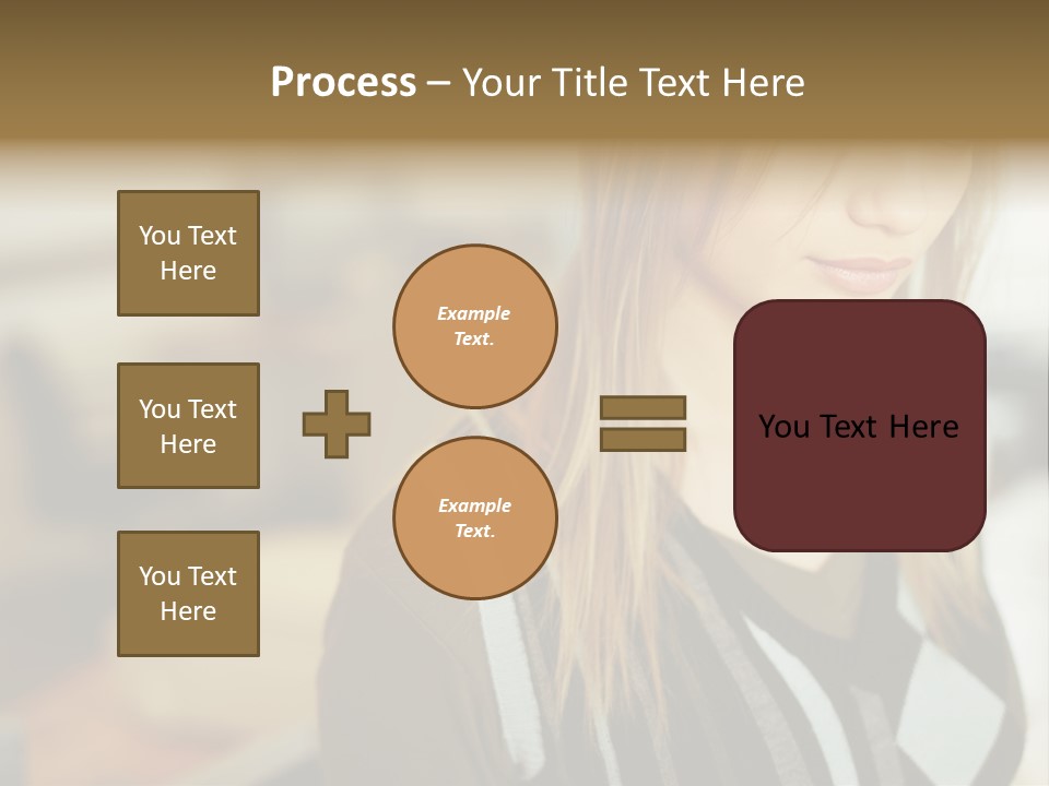 Beautiful Girl In The Office PowerPoint Template