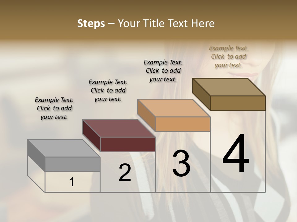 Beautiful Girl In The Office PowerPoint Template