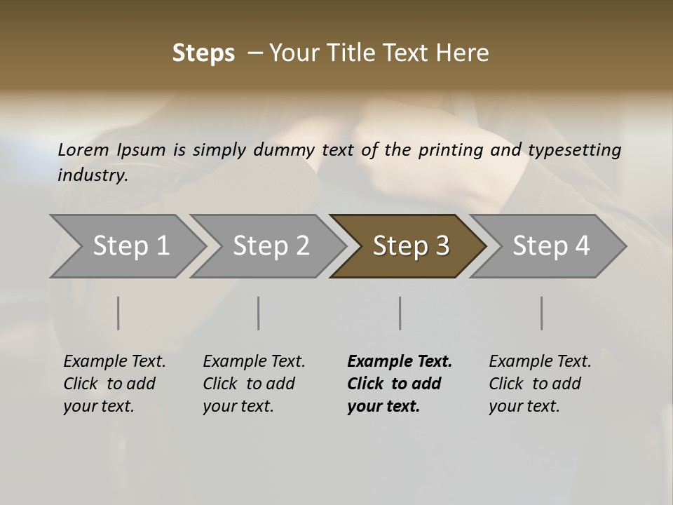 Young Woman Resting On Back Of Chair PowerPoint Template
