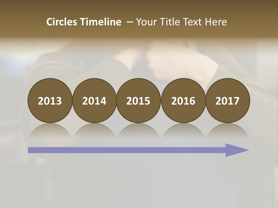 Young Woman Resting On Back Of Chair PowerPoint Template