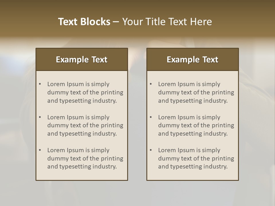 Young Woman Resting On Back Of Chair PowerPoint Template
