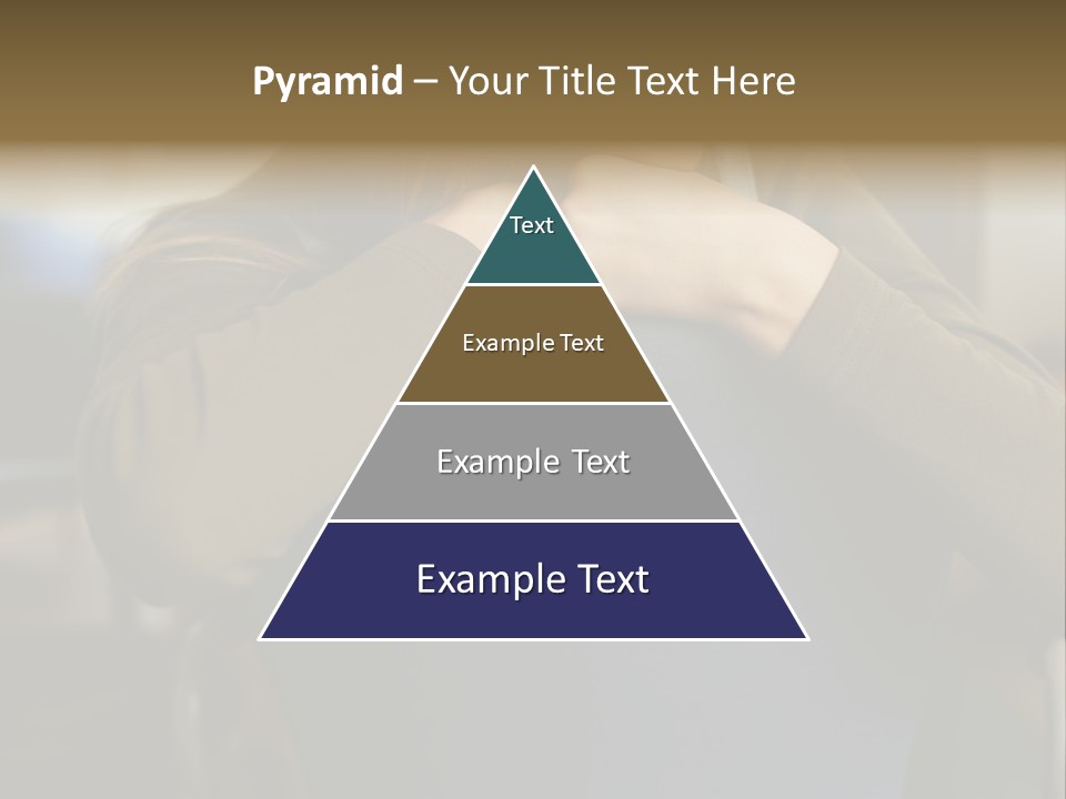 Young Woman Resting On Back Of Chair PowerPoint Template