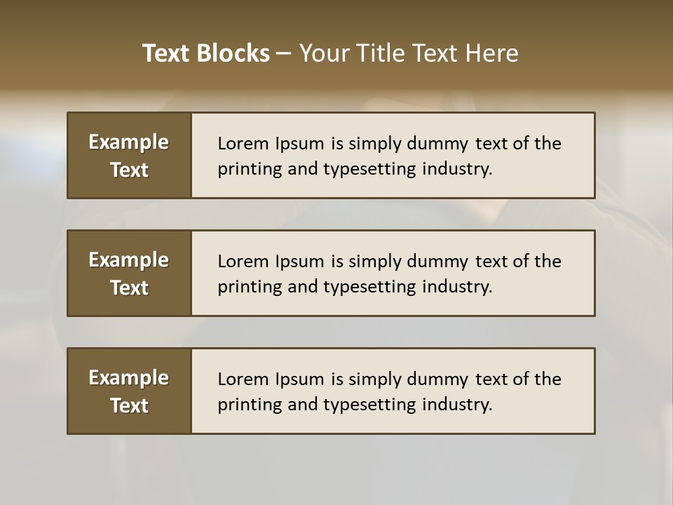 Young Woman Resting On Back Of Chair PowerPoint Template