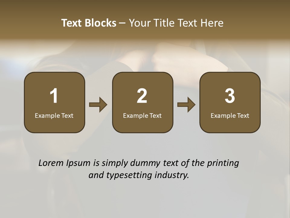 Young Woman Resting On Back Of Chair PowerPoint Template