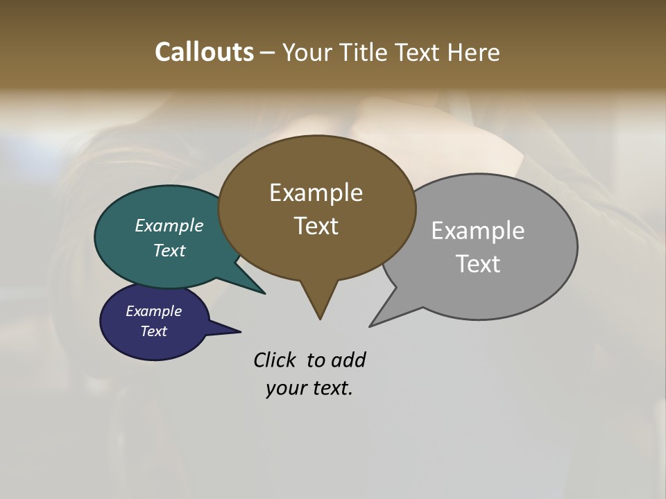 Young Woman Resting On Back Of Chair PowerPoint Template