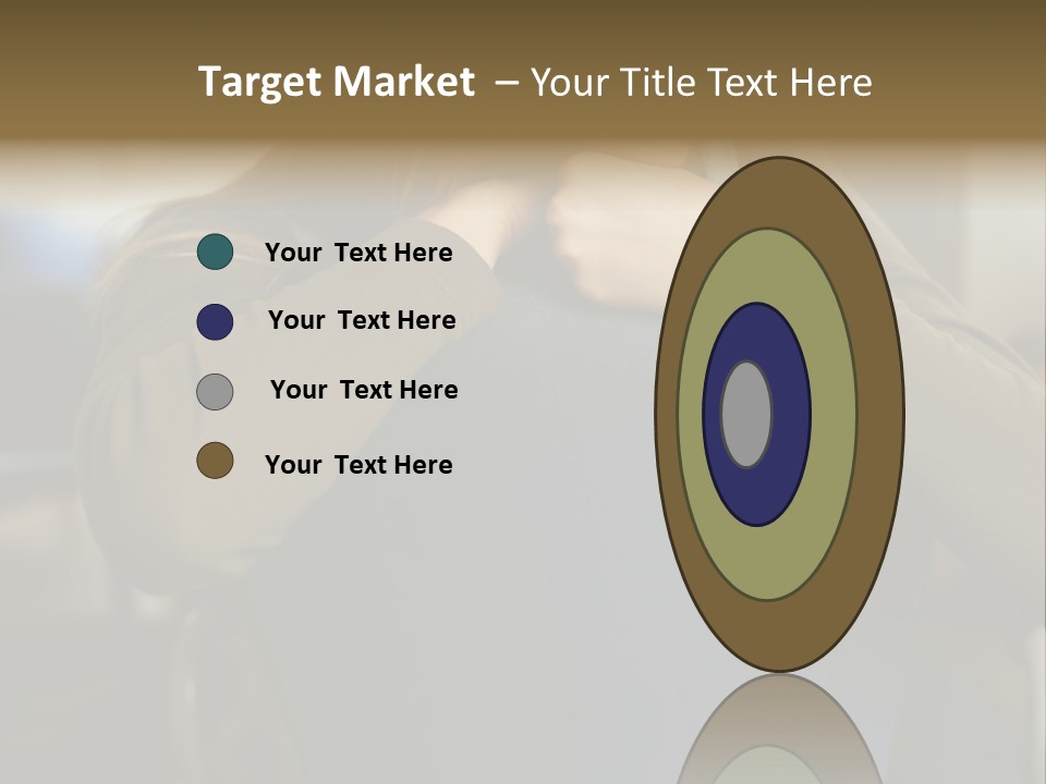 Young Woman Resting On Back Of Chair PowerPoint Template