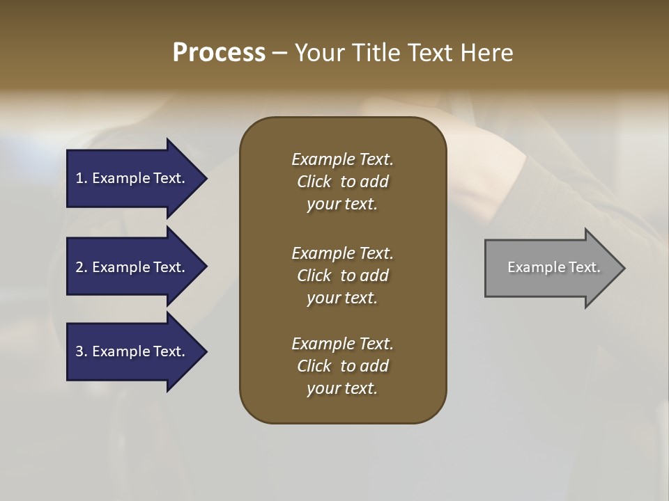 Young Woman Resting On Back Of Chair PowerPoint Template