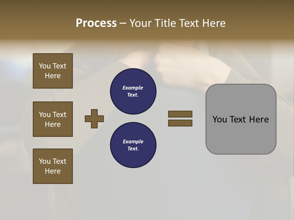 Young Woman Resting On Back Of Chair PowerPoint Template