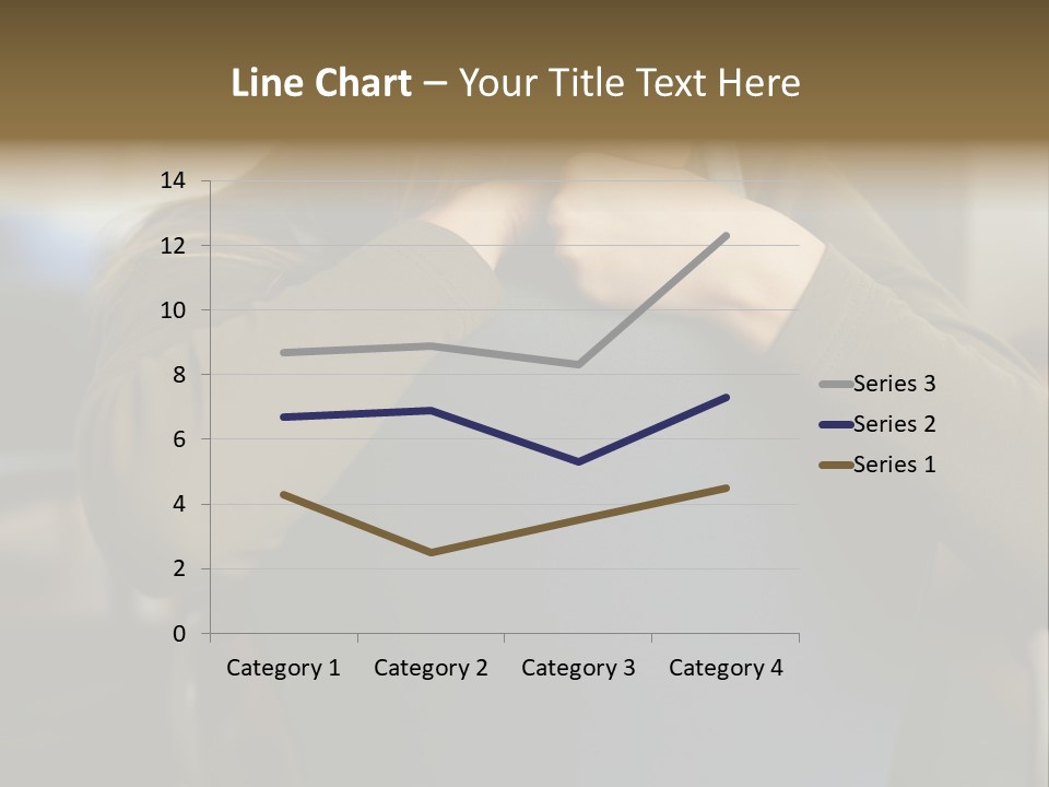 Young Woman Resting On Back Of Chair PowerPoint Template