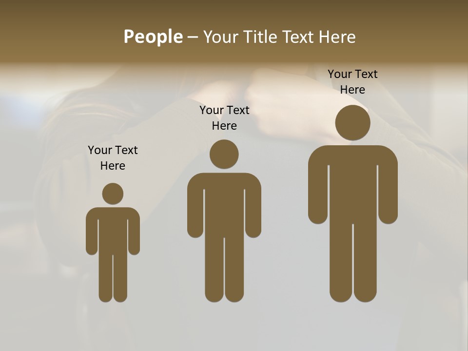 Young Woman Resting On Back Of Chair PowerPoint Template