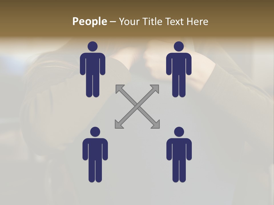 Young Woman Resting On Back Of Chair PowerPoint Template