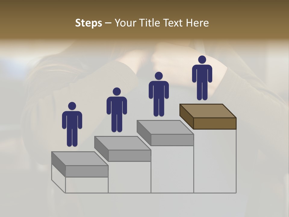 Young Woman Resting On Back Of Chair PowerPoint Template