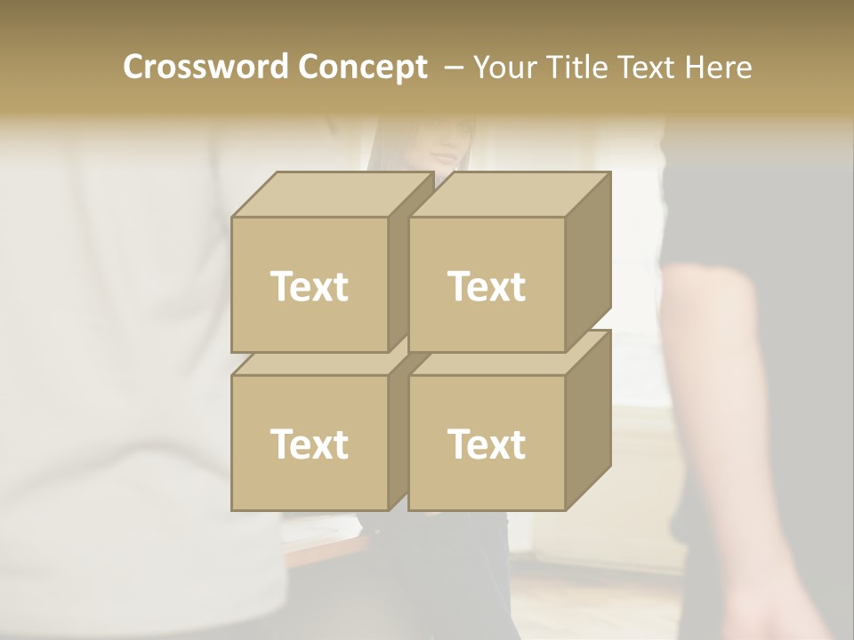 Two Young Men Approaching Young Woman PowerPoint Template