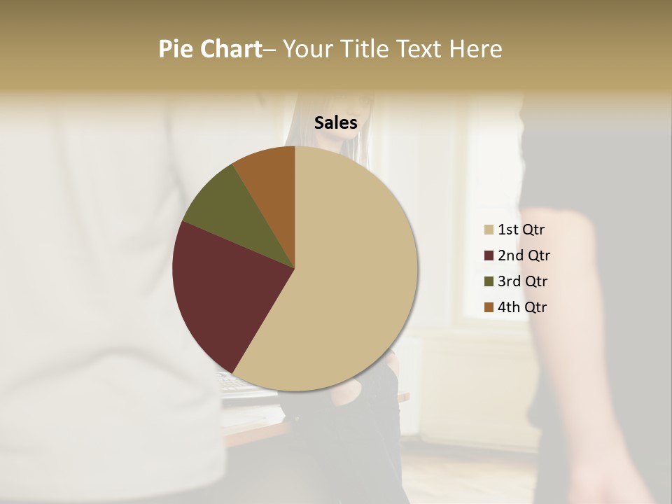 Two Young Men Approaching Young Woman PowerPoint Template