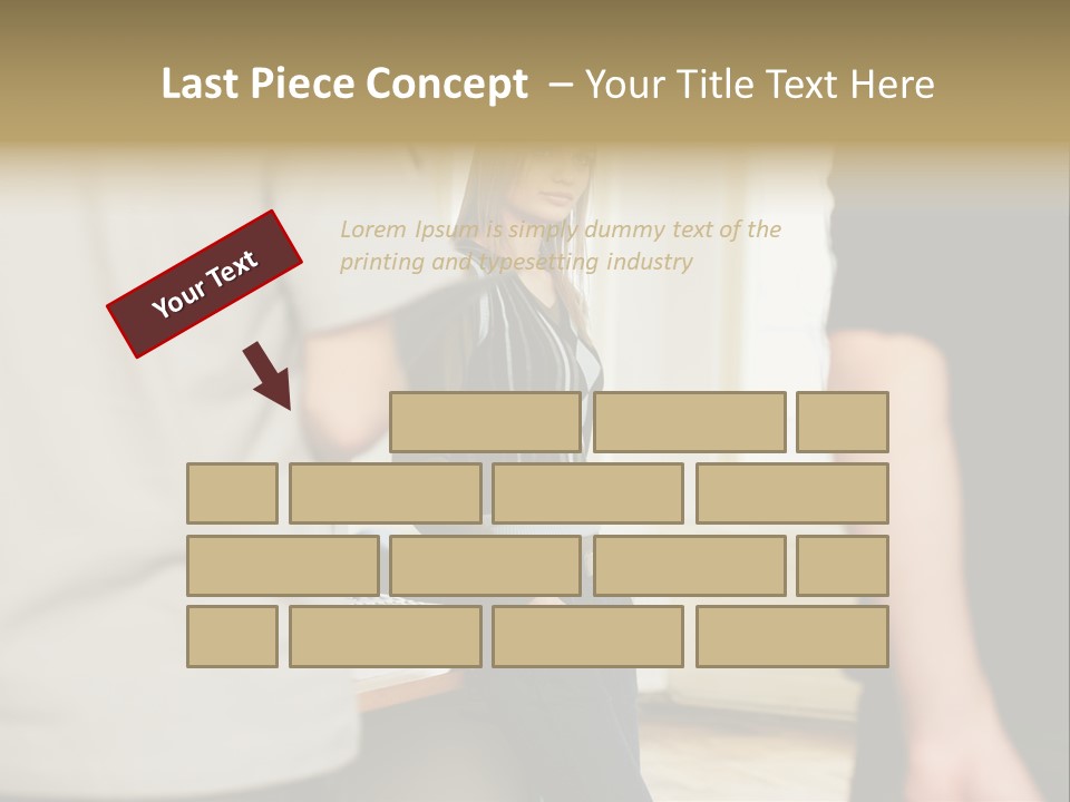 Two Young Men Approaching Young Woman PowerPoint Template