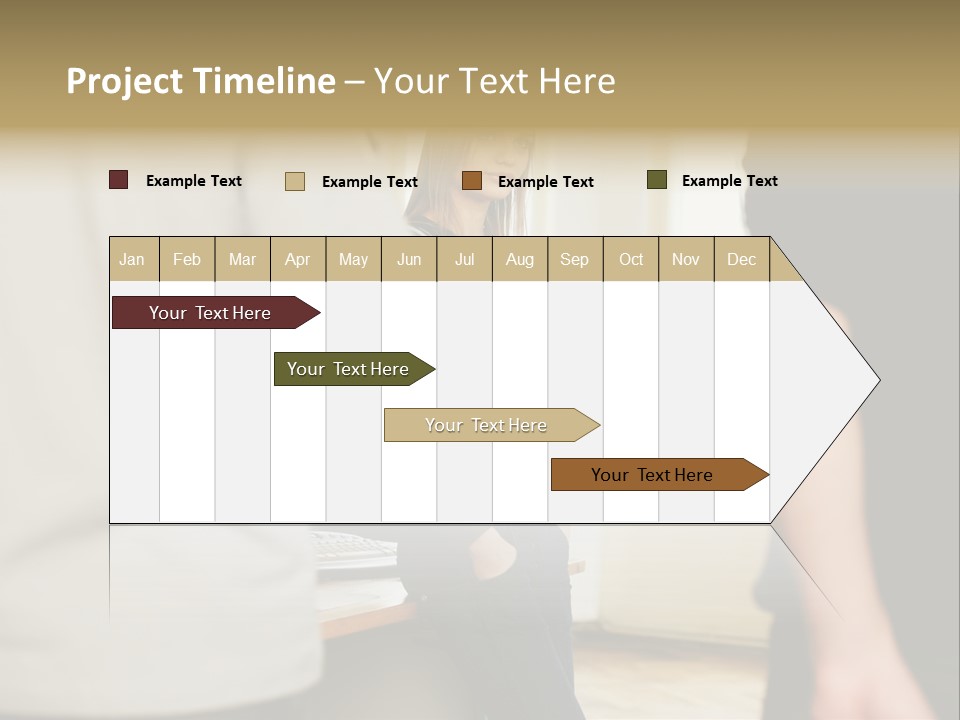 Two Young Men Approaching Young Woman PowerPoint Template