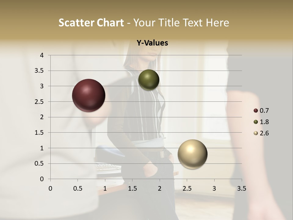 Two Young Men Approaching Young Woman PowerPoint Template