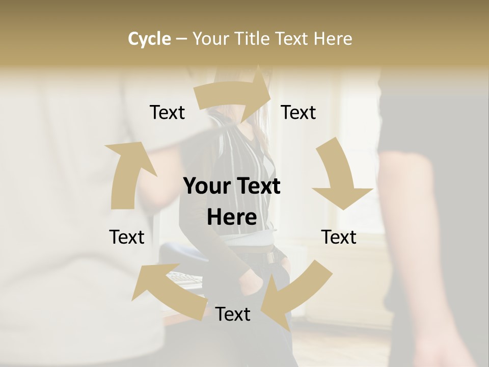 Two Young Men Approaching Young Woman PowerPoint Template