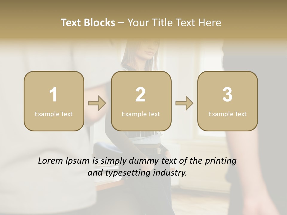 Two Young Men Approaching Young Woman PowerPoint Template