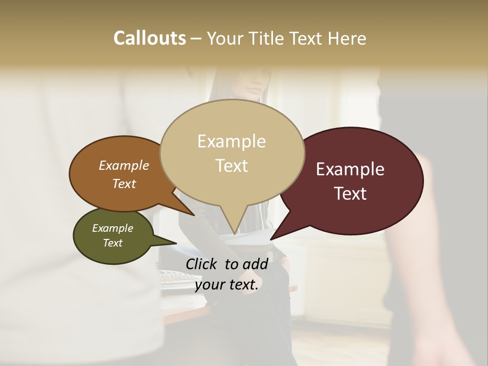 Two Young Men Approaching Young Woman PowerPoint Template