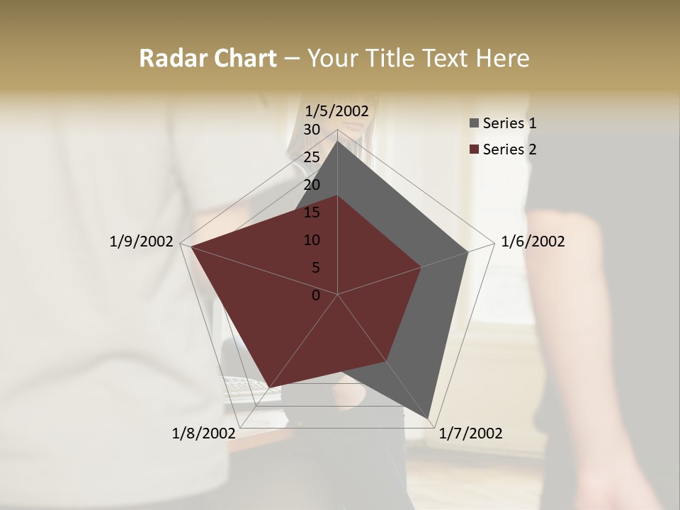 Two Young Men Approaching Young Woman PowerPoint Template