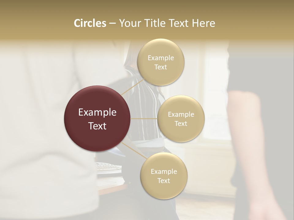 Two Young Men Approaching Young Woman PowerPoint Template