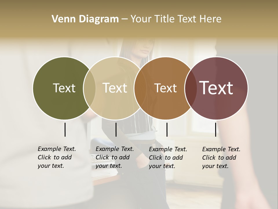 Two Young Men Approaching Young Woman PowerPoint Template