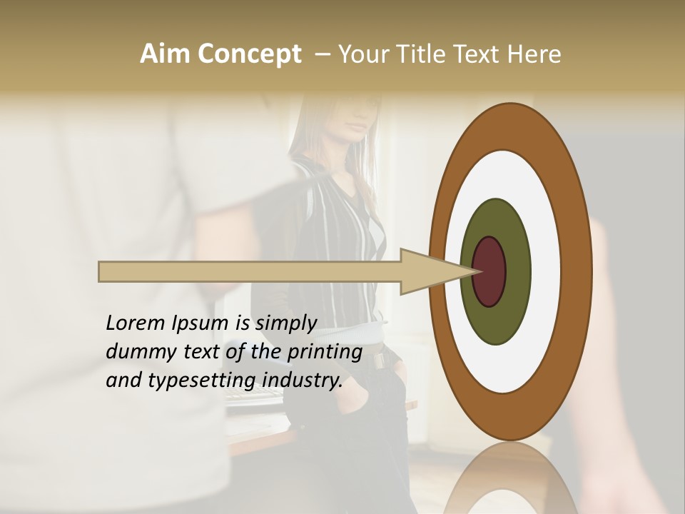 Two Young Men Approaching Young Woman PowerPoint Template