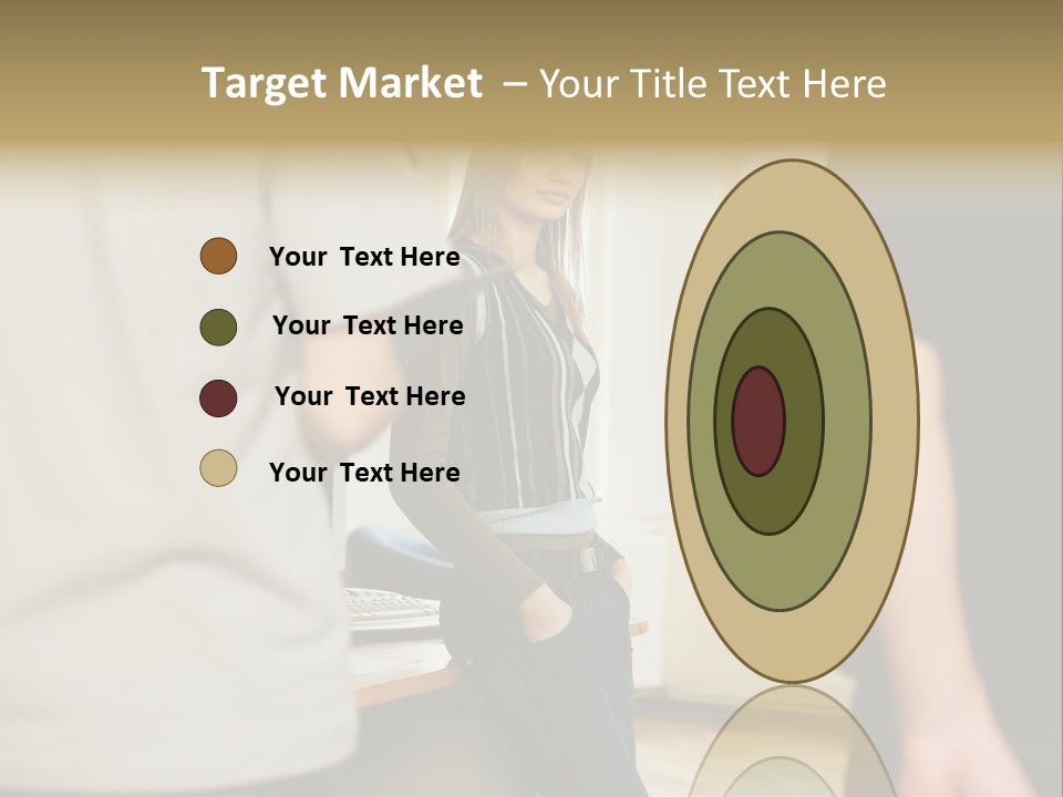 Two Young Men Approaching Young Woman PowerPoint Template