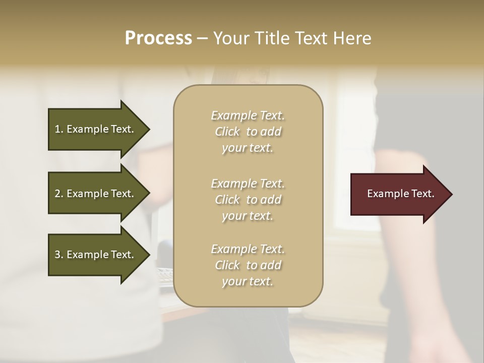Two Young Men Approaching Young Woman PowerPoint Template