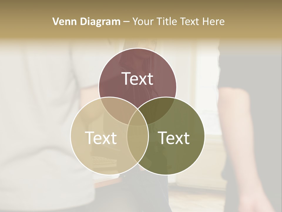 Two Young Men Approaching Young Woman PowerPoint Template