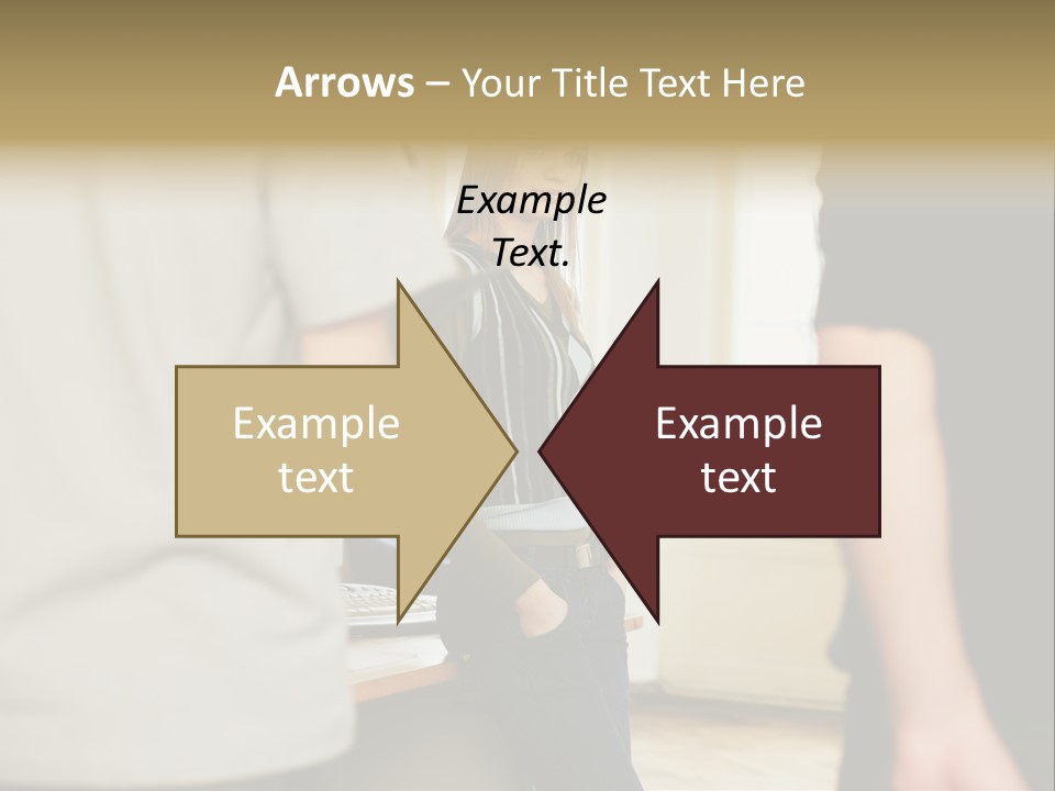 Two Young Men Approaching Young Woman PowerPoint Template