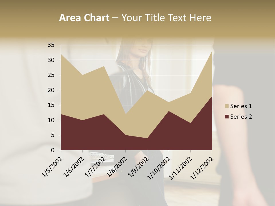 Two Young Men Approaching Young Woman PowerPoint Template