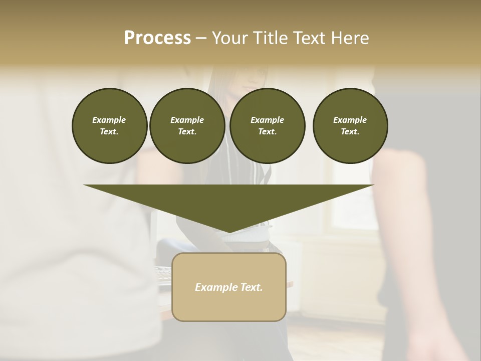 Two Young Men Approaching Young Woman PowerPoint Template