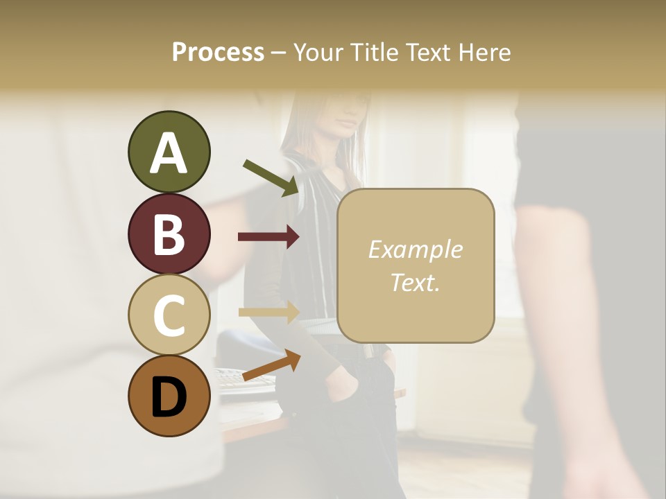 Two Young Men Approaching Young Woman PowerPoint Template