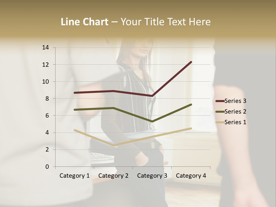 Two Young Men Approaching Young Woman PowerPoint Template