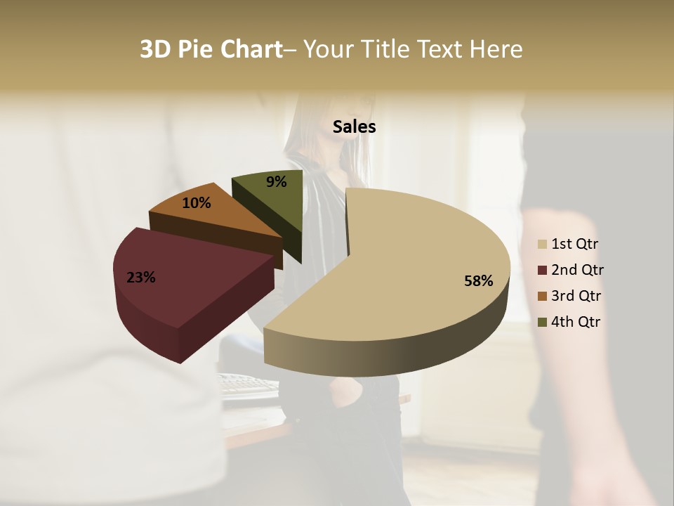 Two Young Men Approaching Young Woman PowerPoint Template