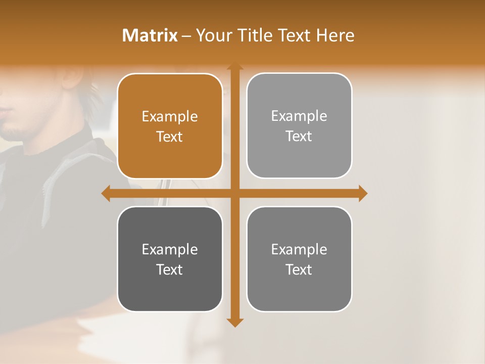 Man Looking Over Colleague's Shoulder PowerPoint Template