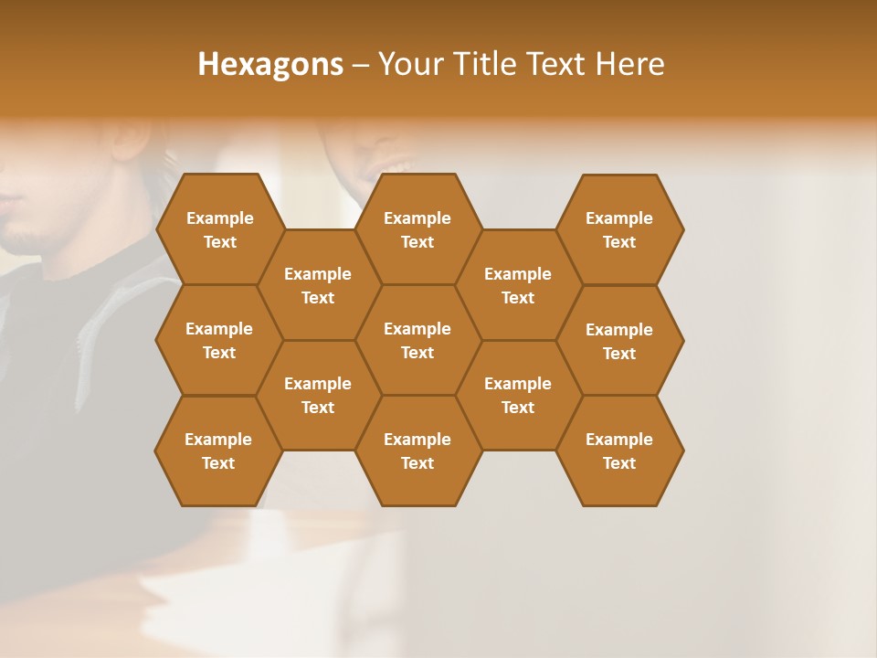 Man Looking Over Colleague's Shoulder PowerPoint Template