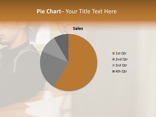 Man Looking Over Colleague's Shoulder PowerPoint Template