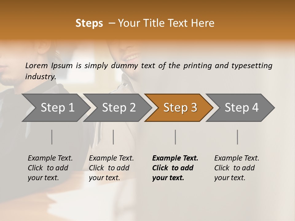 Man Looking Over Colleague's Shoulder PowerPoint Template